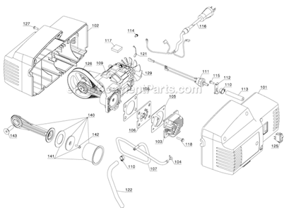 Page B Diagram and Parts List for PCFP02003  Porter Cable Compressor